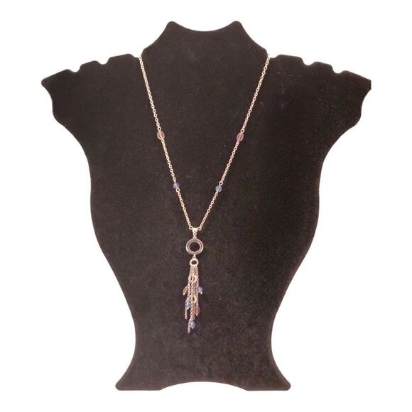 Guess Cluster Bead Circle Drop Necklace - Picture 2 of 10